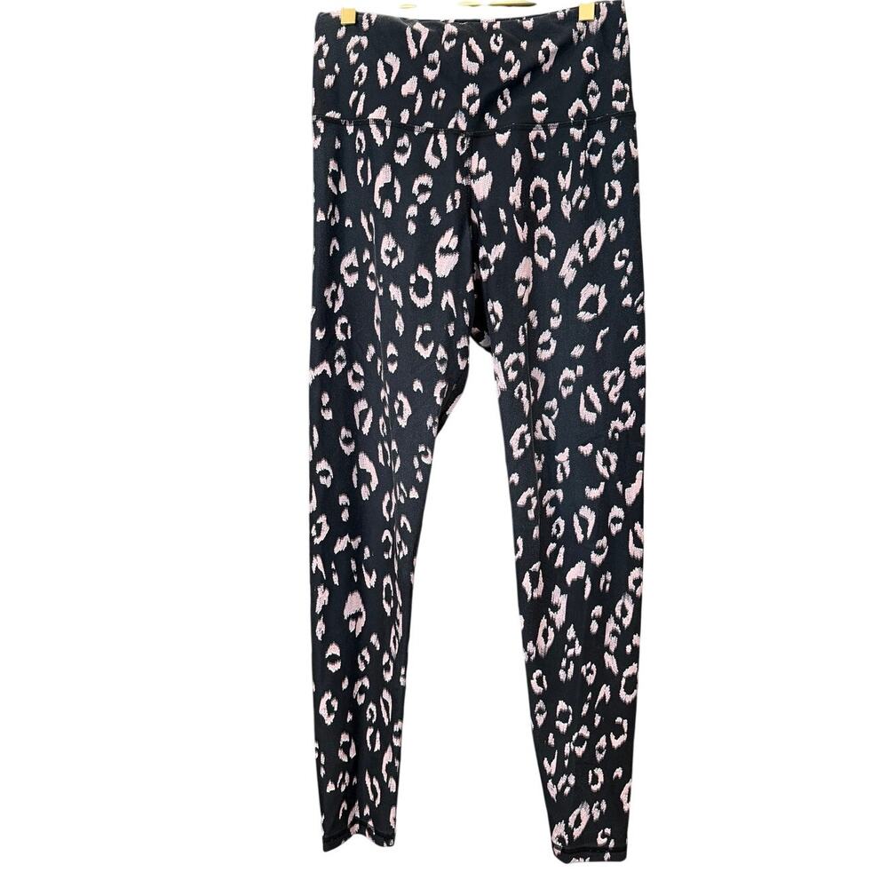 ✨ STRUT THIS Pink Leopard High Rise Leggings XL EUC Barbiecore 🐆 - Picture 2 of 6